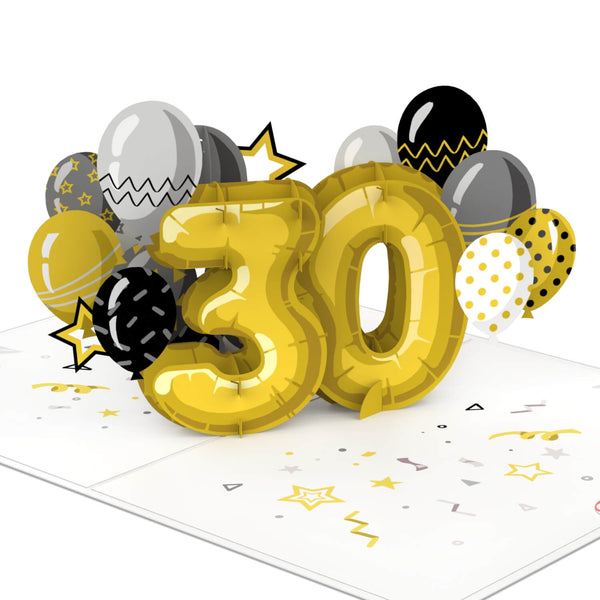 Carte pop-up du 30e anniversaire
