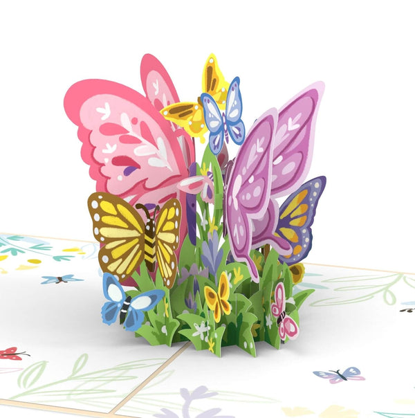 Carte pop-up de papillons coloré