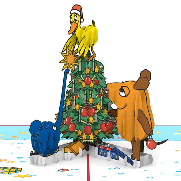 La carte pop-up de l'arbre de Noël Maus®