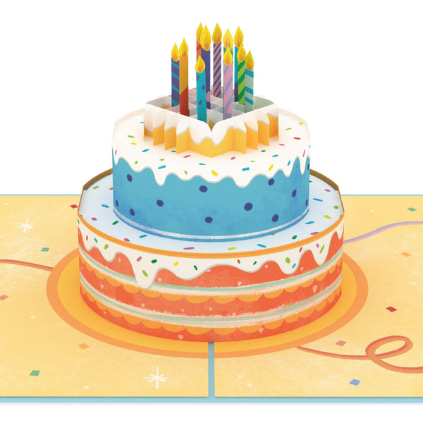 Carte pop-up de gâteau d'anniversaire