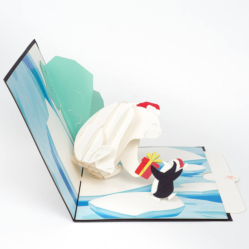 Eisbär & Pinguin Pop-Up Karte