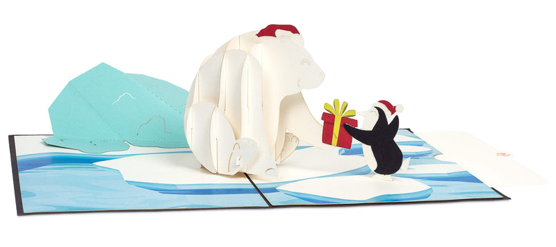 Eisbär & Pinguin Pop-Up Karte